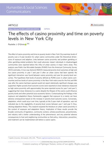 negative effects of casinos on communities|The effects of casino proximity and time on poverty levels in.